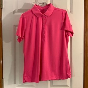 Hot Pink Nike Golf Button Up Shirt
